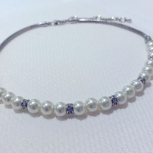 Givenchy Faux Pearl & Rhinestone Necklace